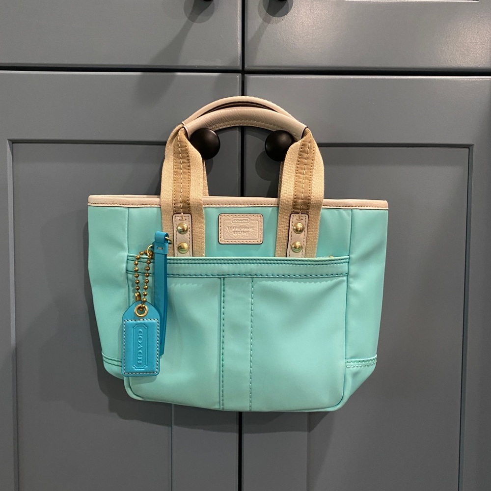 Coach Turquoise Tote Bag